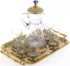 Lotus Flower water and juice set for 6 persons