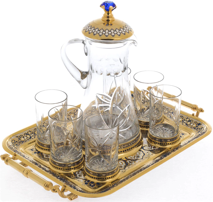 Lotus Flower water and juice set for 6 persons