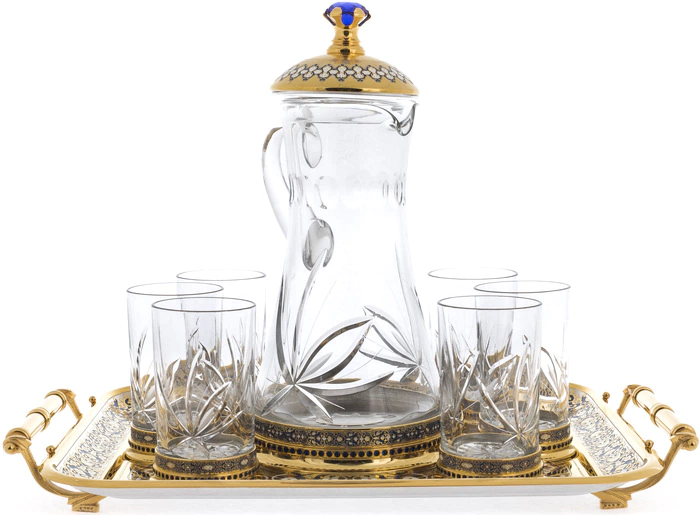 Lotus Flower water and juice set for 6 persons
