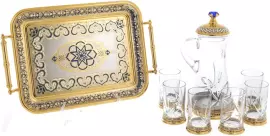 Lotus Flower water and juice set for 6 persons