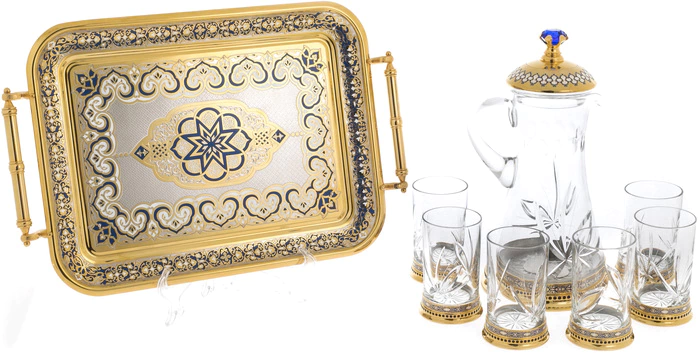 Lotus Flower water and juice set for 6 persons