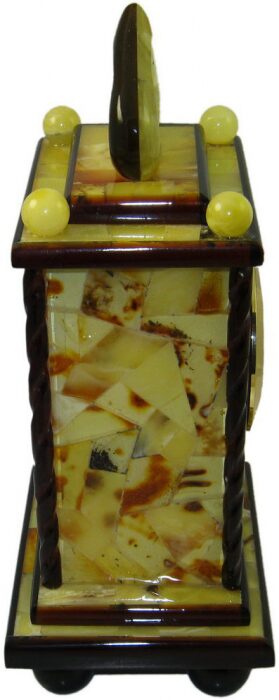 Small amber table clock