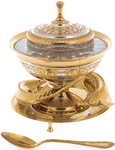 Caviar bowl "Dance of sturgeons" Zlatoust