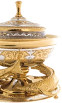 Caviar bowl "Dance of sturgeons" Zlatoust