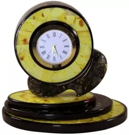 Янтарные часы круглые