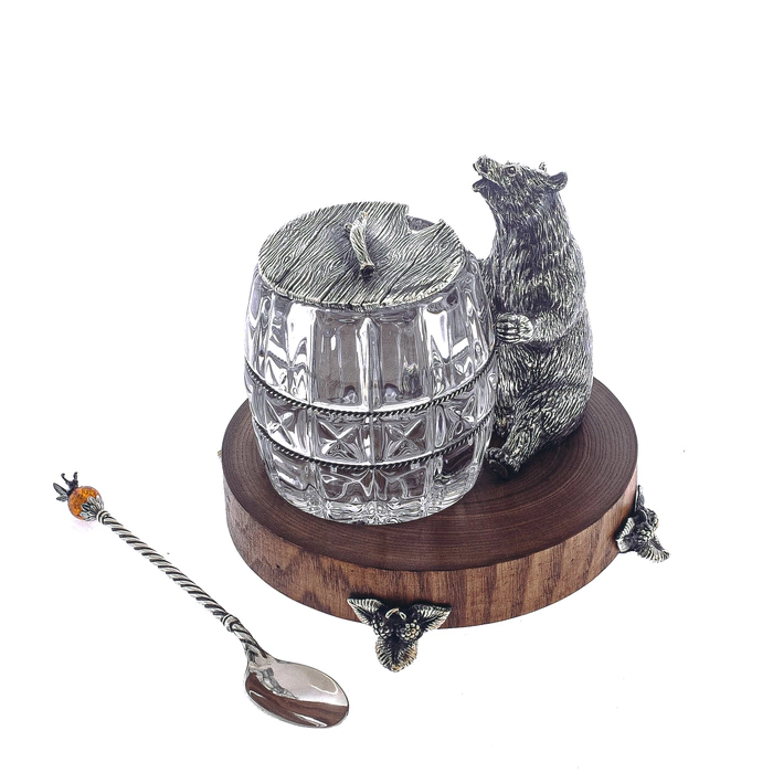 Honey bowl "The Bear" (silvering)