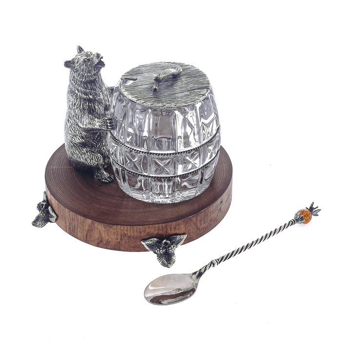 Honey bowl "The Bear" (silvering)