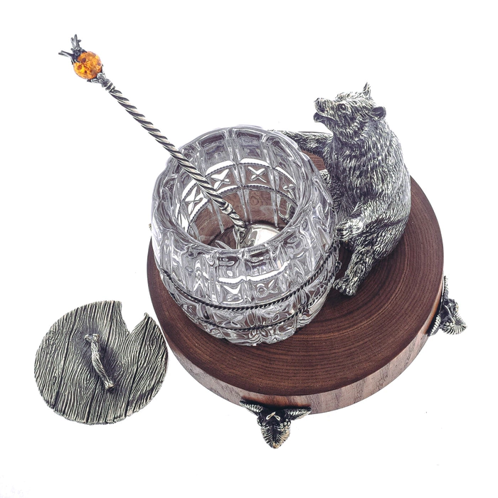 Honey bowl "The Bear" (silvering)