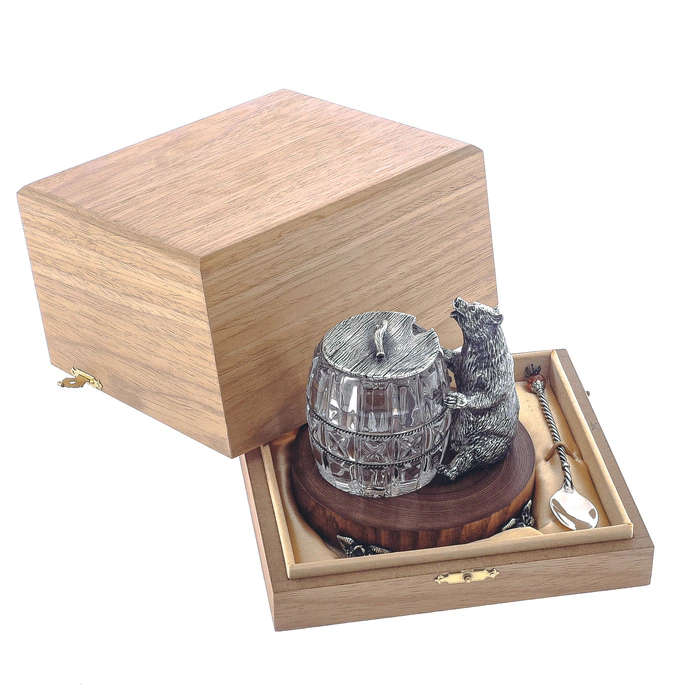 Honey bowl "The Bear" (silvering)