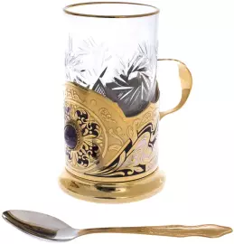 Набор чайный "Беседа" с самоваром, на 6 персон, Златоуст