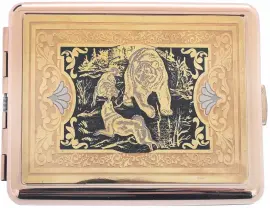 Портсигар "Медведь" Златоуст