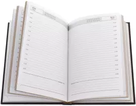 Ежедневник в кожаном переплете "Герб РФ" коричневый