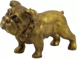 Статуэтка бронзовая "Английский бульдог в ошейнике"