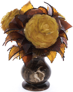 Ikebana made of amber "Spring bouquet" (medium)