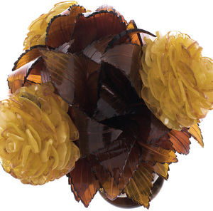 Ikebana made of amber "Spring bouquet" (medium)