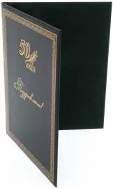 Папка кожаная для бумаг "Юбилейная" зелёная