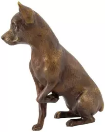 Статуэтка бронзовая "Той-терьер"