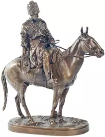 Скульптура бронзовая "Черкес-табунщик"