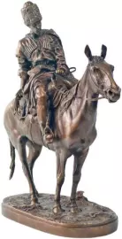 Скульптура бронзовая "Черкес-табунщик"