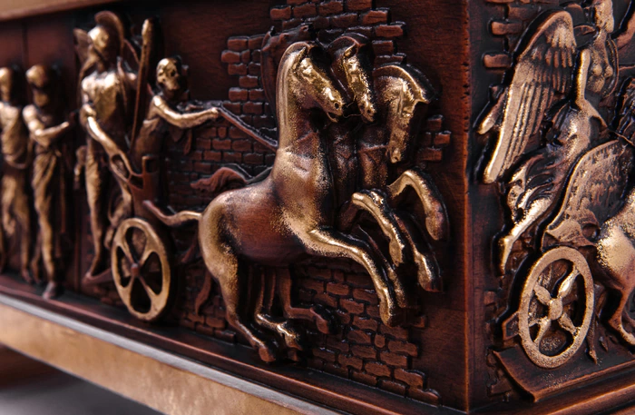 Beech clock "Roman Empire"