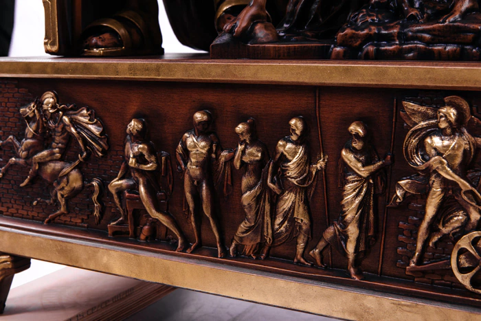 Beech clock "Roman Empire"