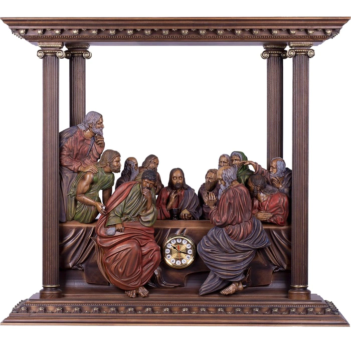 Beech clock "The Last Supper"