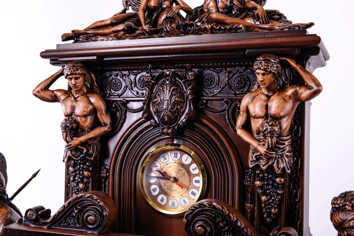 Dark beech clock "Ancient Greece"