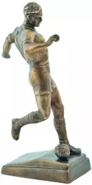 Bronze sculpture "Football player before impact"