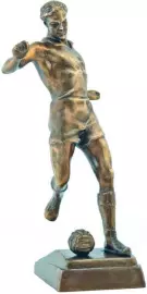 Bronze sculpture "Football player before impact"