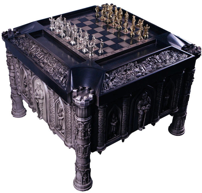 Chess table made of beech "Knights"