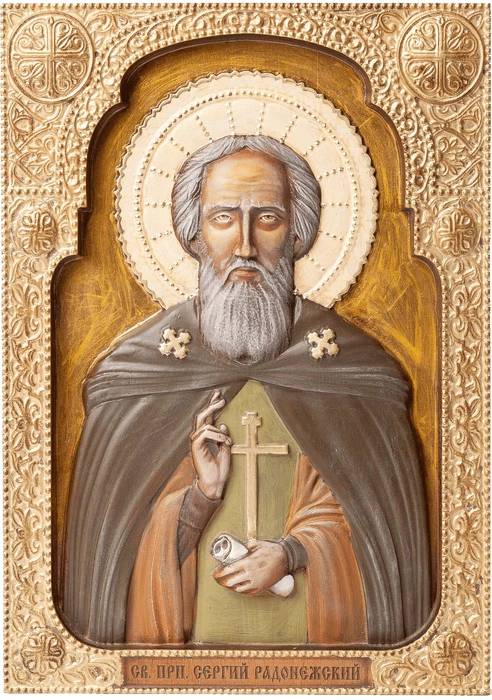 The icon of the beech "Sergius of Radonezh" in the painting