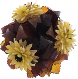 Bouquet of chrysanthemums made of amber