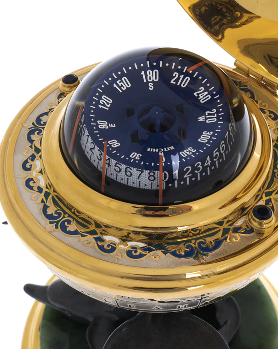 Globe-compass "On dolphins" Zlatoust