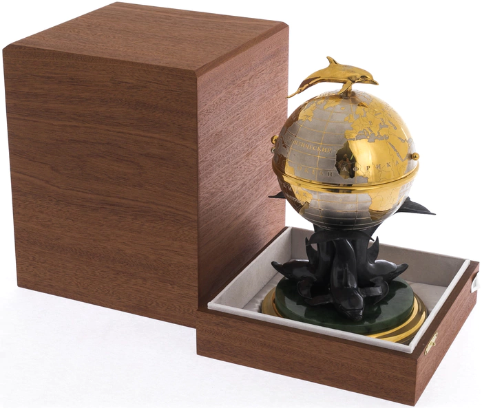 Globe-compass "On dolphins" Zlatoust