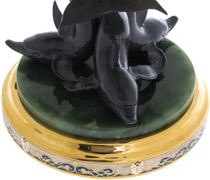 Globe-compass "On dolphins" Zlatoust
