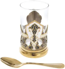 Набор подстаканников "Императорские" на 6 персон, Златоуст Набор подстаканников "Императорские" на 6 персон, Златоуст