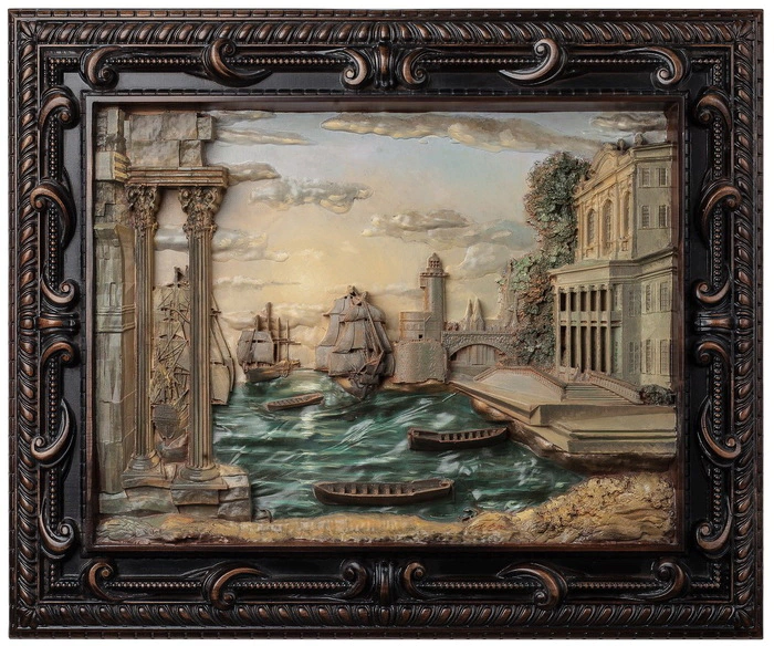 Beech panel "Ships"