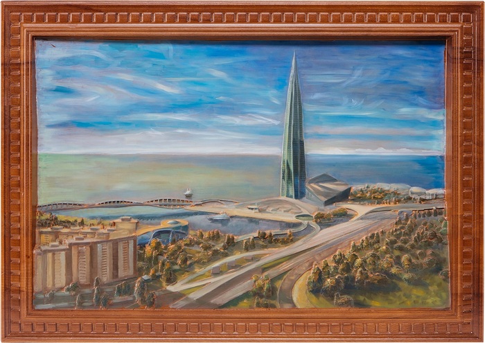 Panels made of beech "Lakhta Center"