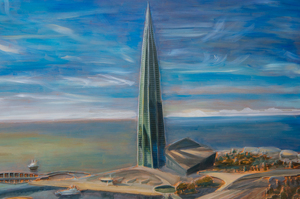 Panels made of beech "Lakhta Center"