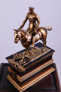 Statuette made of beech "Beetles on a horse"