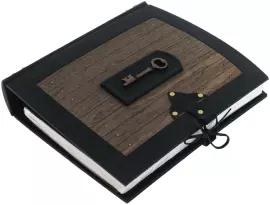 Фотоальбом двусторонний "Ключ истории" из мореного дуба