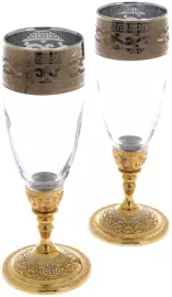 Бокалы для шампанского "Греческие" на 2 персоны, Златоуст