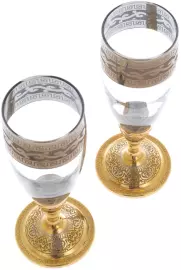 Бокалы для шампанского "Греческие" на 2 персоны, Златоуст