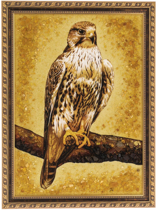 The painting of amber "Falcon"