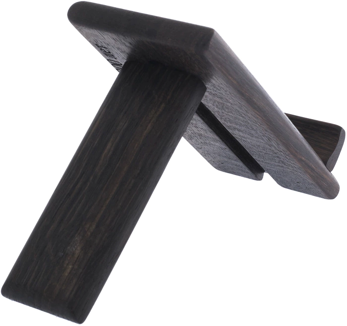 A stand for a phone /tablet made of stained oak