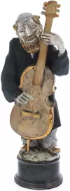 Статуэтка фарфоровая "Еврей с контрабасом"