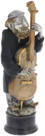 Статуэтка фарфоровая "Еврей с контрабасом"