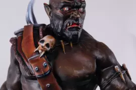 Statuette made of beech "Orc"