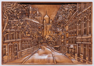 Beech panel "Street"