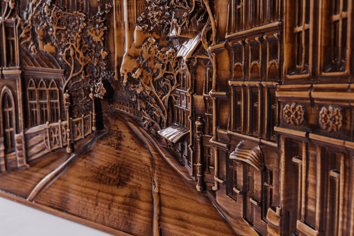 Beech panel "Street"